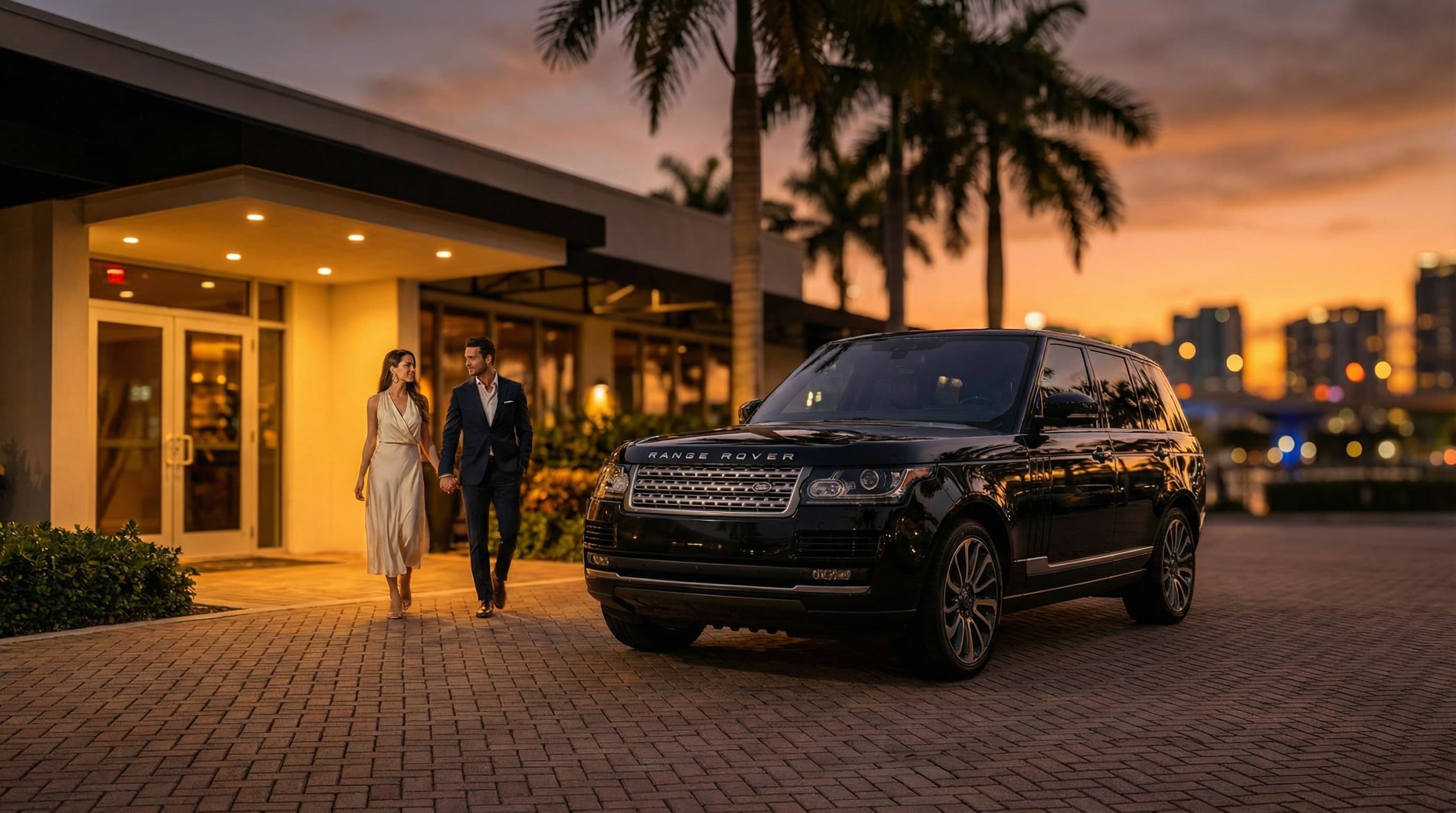 Passenger view from backseat of car at night, Jeevz driver upfront, city lights blurred outside, conveying safety and relief after a night out.